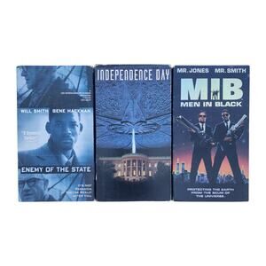 Will Smith VHS Tape Lot of 3 Enemy of the State Independence Day Men in Black